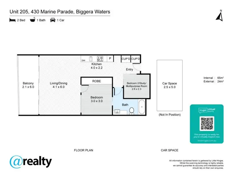 Floorplan of Homely apartment listing, 205/430 Marine Parade, Biggera Waters QLD 4216