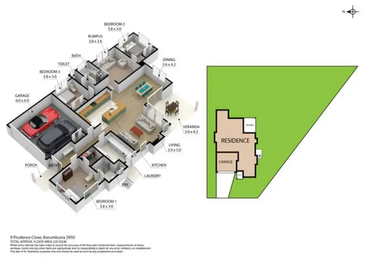 Floorplan of Homely house listing, 9 Prudence Close, Korumburra VIC 3950