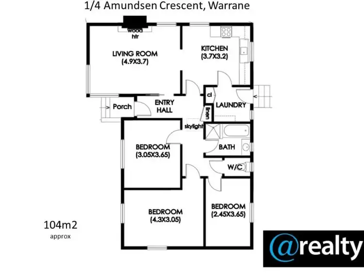 Floorplan of Homely house listing, 1/4 Amundsen Crescent, Warrane TAS 7018
