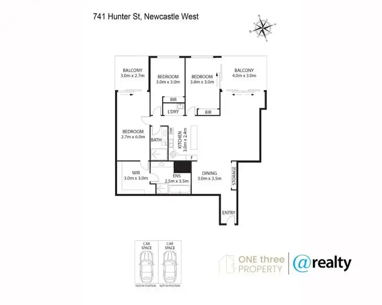 Floorplan of Homely apartment listing, 62/741 Hunter Street, Newcastle NSW 2300
