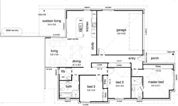 Floorplan of Homely semi-detached listing, 1/12 Topaz Drive, Caloundra West QLD 4551