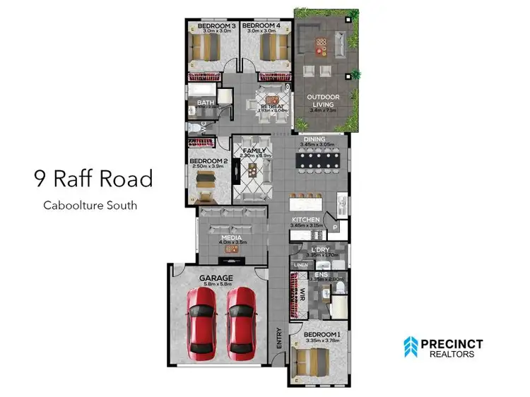 Floorplan of Homely house listing, 9 Raff Road, Caboolture South QLD 4510