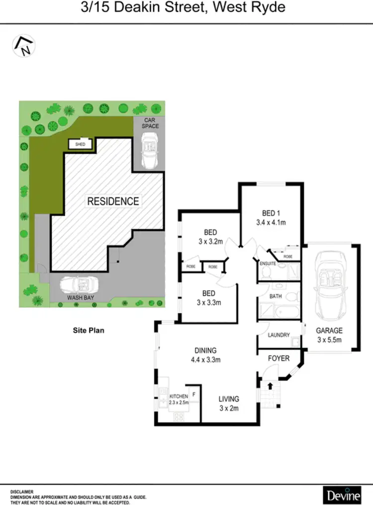 Floorplan of Homely villa listing, 3/15 Deakin Street, West Ryde NSW 2114