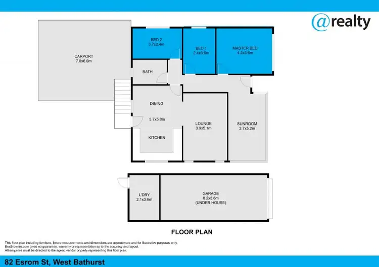 Floorplan of Homely house listing, 82 Esrom Street, West Bathurst NSW 2795