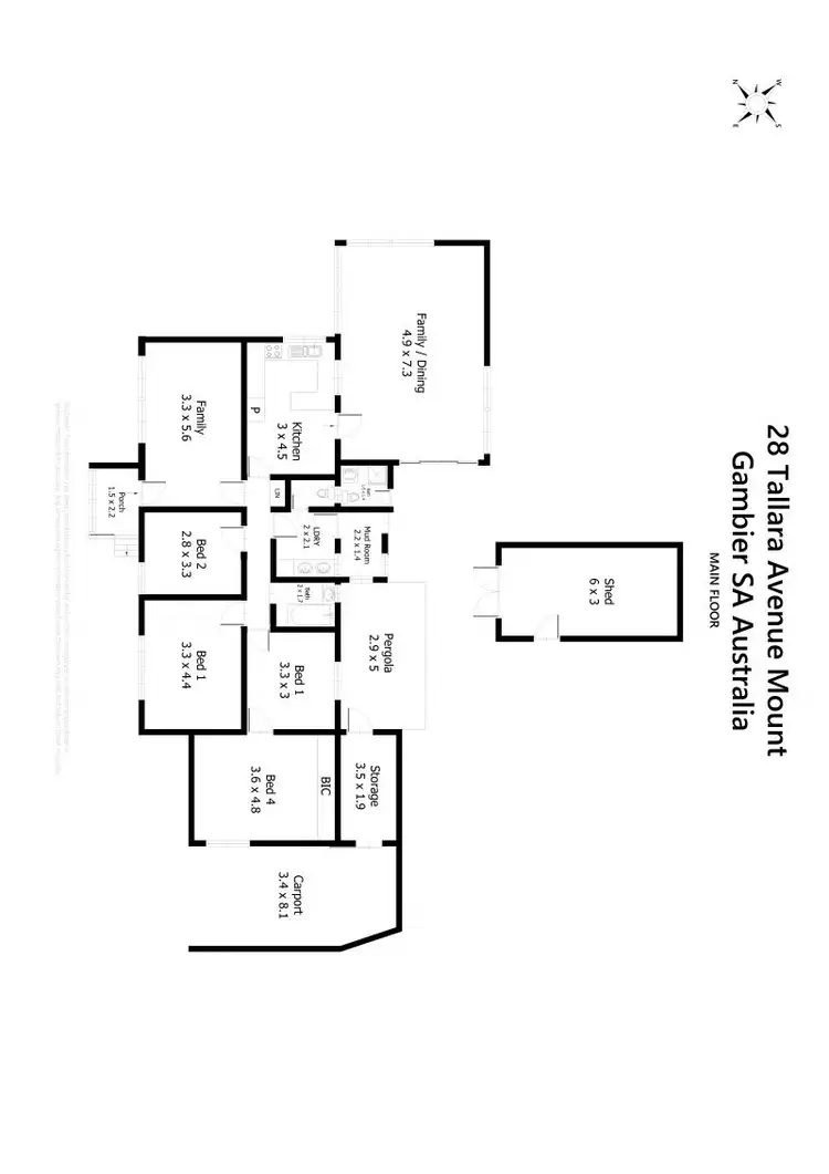 Floorplan of Homely house listing, 28 Tallara Avenue, Mount Gambier SA 5290