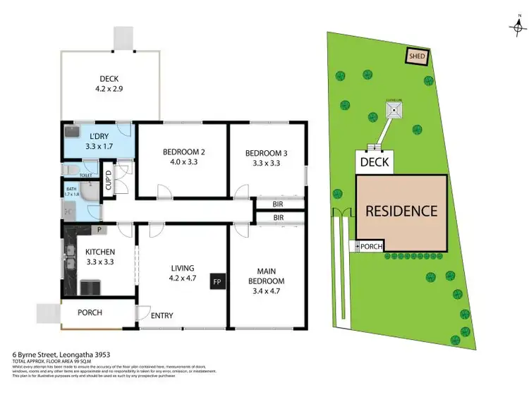Floorplan of Homely house listing, 6 Byrne Street, Leongatha VIC 3953