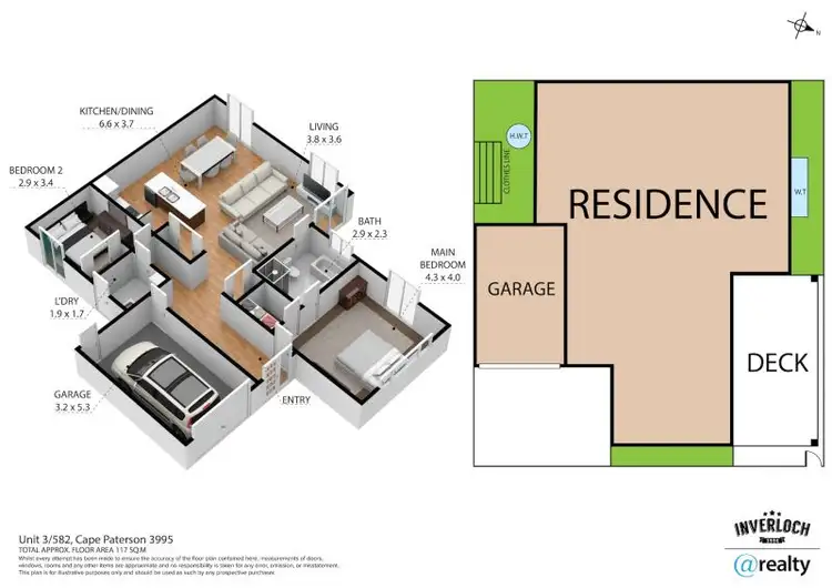 Floorplan of Homely unit listing, 3/582 Cape Paterson Road, Cape Paterson VIC 3995