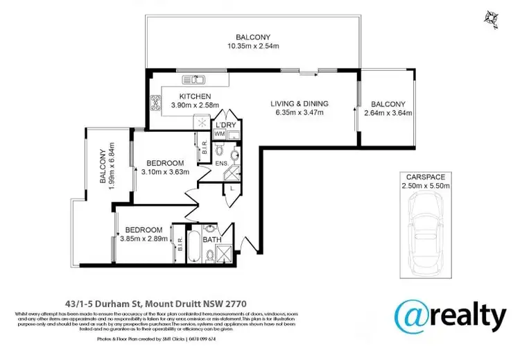 Floorplan of Homely apartment listing, 43/1-5 Durham Street, Mount Druitt NSW 2770