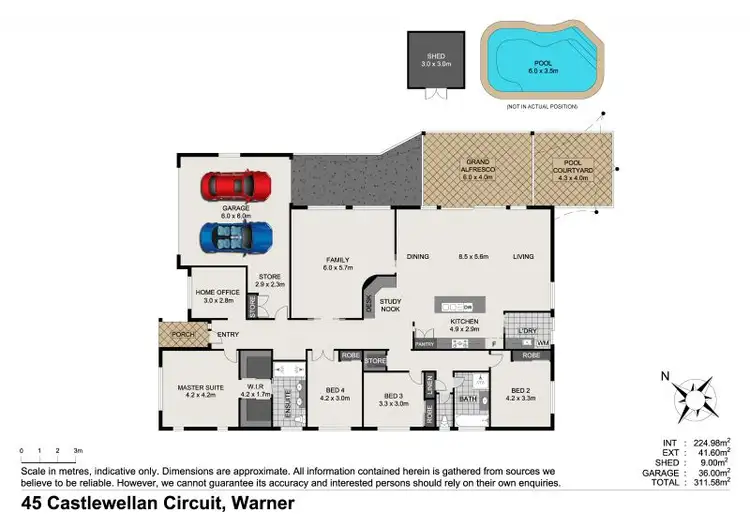 Floorplan of Homely house listing, 45 Castlewellan Circuit, Warner QLD 4500