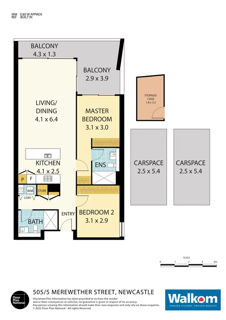 Floorplan of Homely apartment listing, 505/5 Merewether Street, Newcastle NSW 2300