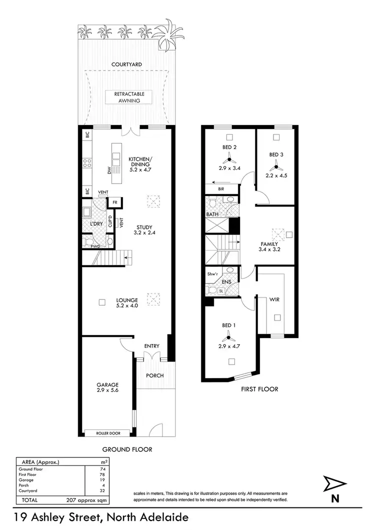 Floorplan of Homely house listing, 19 Ashley Street, North Adelaide SA 5006