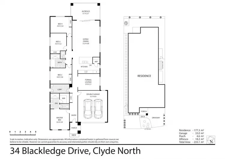 Floorplan of Homely house listing, 34 Blackledge Drive, Clyde North VIC 3978