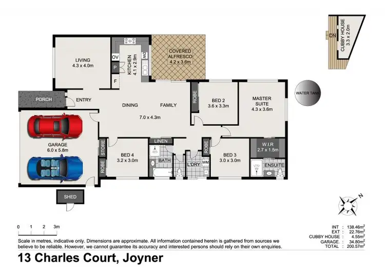 Floorplan of Homely house listing, 13 Charles Court, Joyner QLD 4500