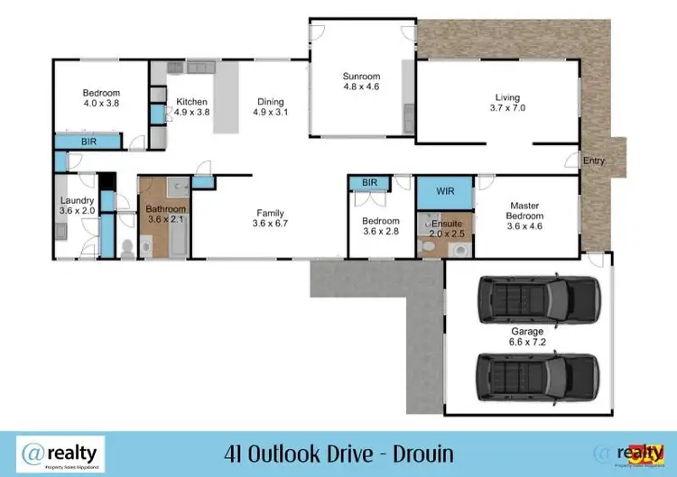 Floorplan of Homely house listing, 41 Outlook Drive, Drouin VIC 3818