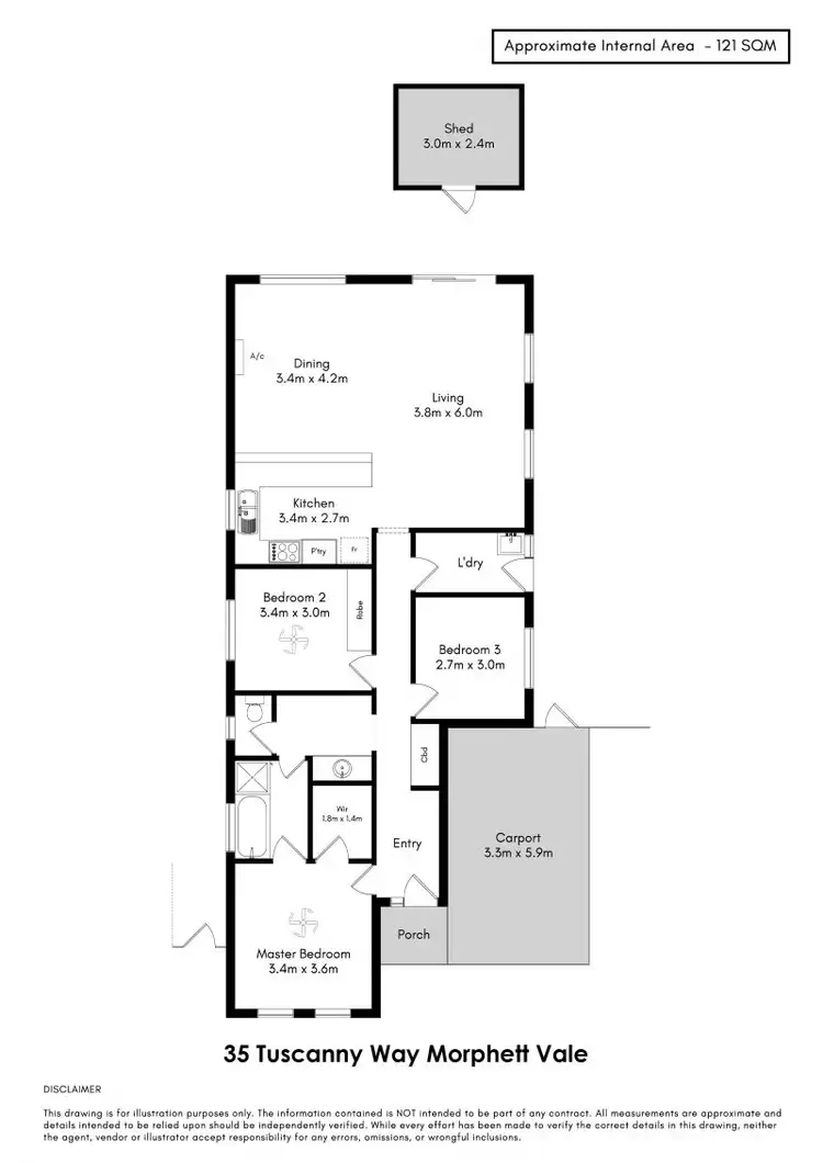 Floorplan of Homely house listing, 35 Tuscanny Way, Woodcroft SA 5162