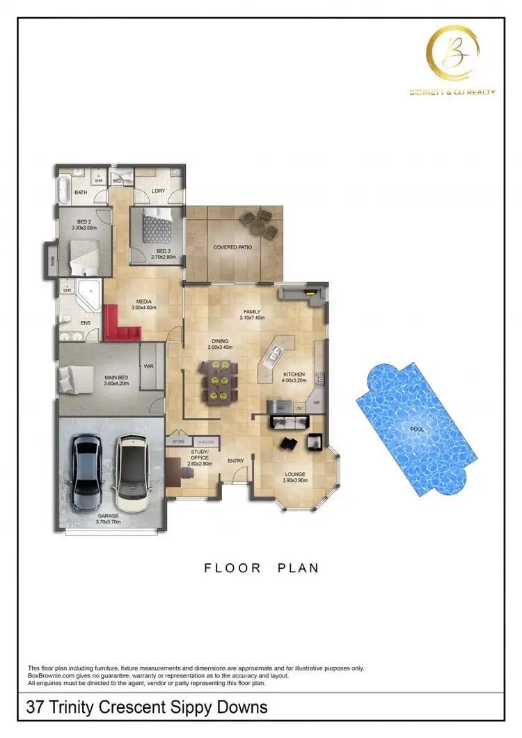Floorplan of Homely house listing, 37 Trinity Crescent, Sippy Downs QLD 4556