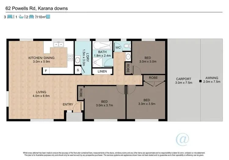 Floorplan of Homely house listing, 62 Powells Road, Karana Downs QLD 4306