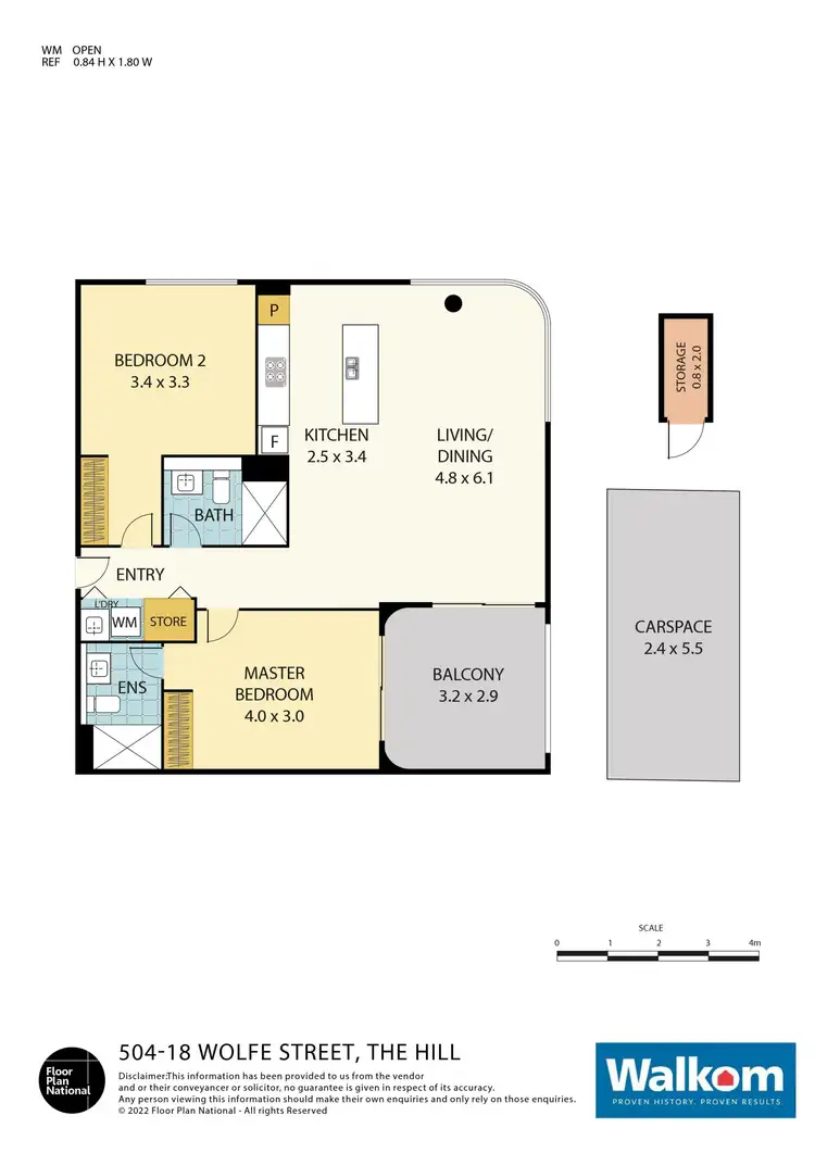 Floorplan of Homely apartment listing, 504/18 Wolfe Street, Newcastle NSW 2300