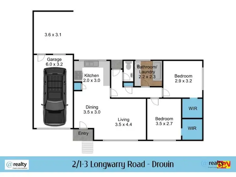 Floorplan of Homely unit listing, 2/1-3 Longwarry Road, Drouin VIC 3818