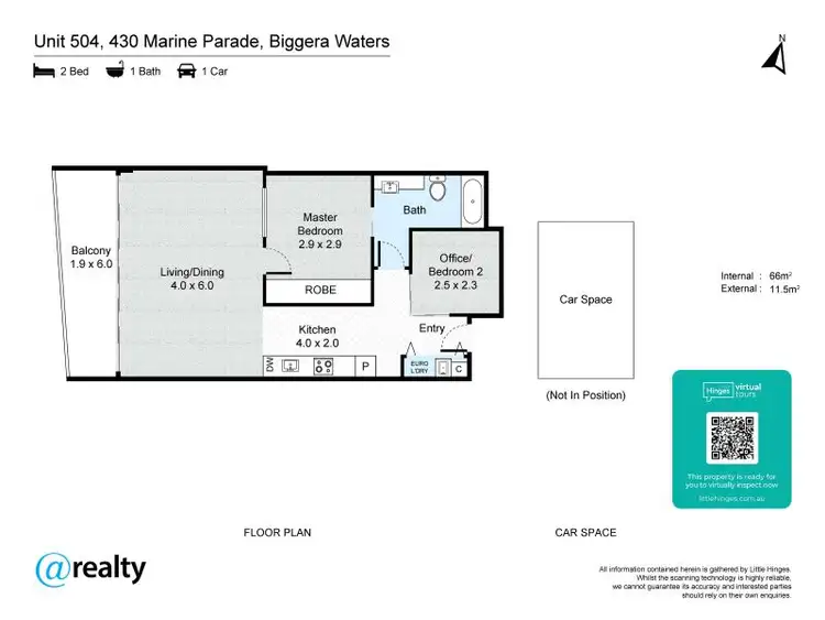 Floorplan of Homely apartment listing, 504/430 Marine Parade, Biggera Waters QLD 4216