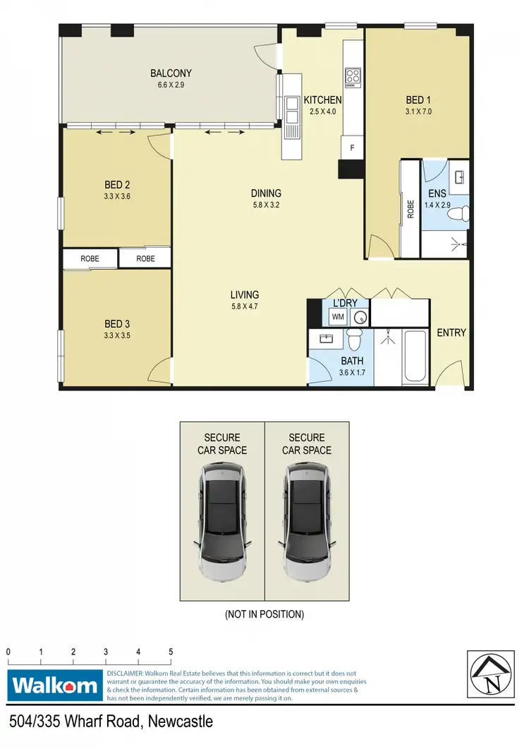 Floorplan of Homely apartment listing, 504/335 Wharf Road, Newcastle NSW 2300