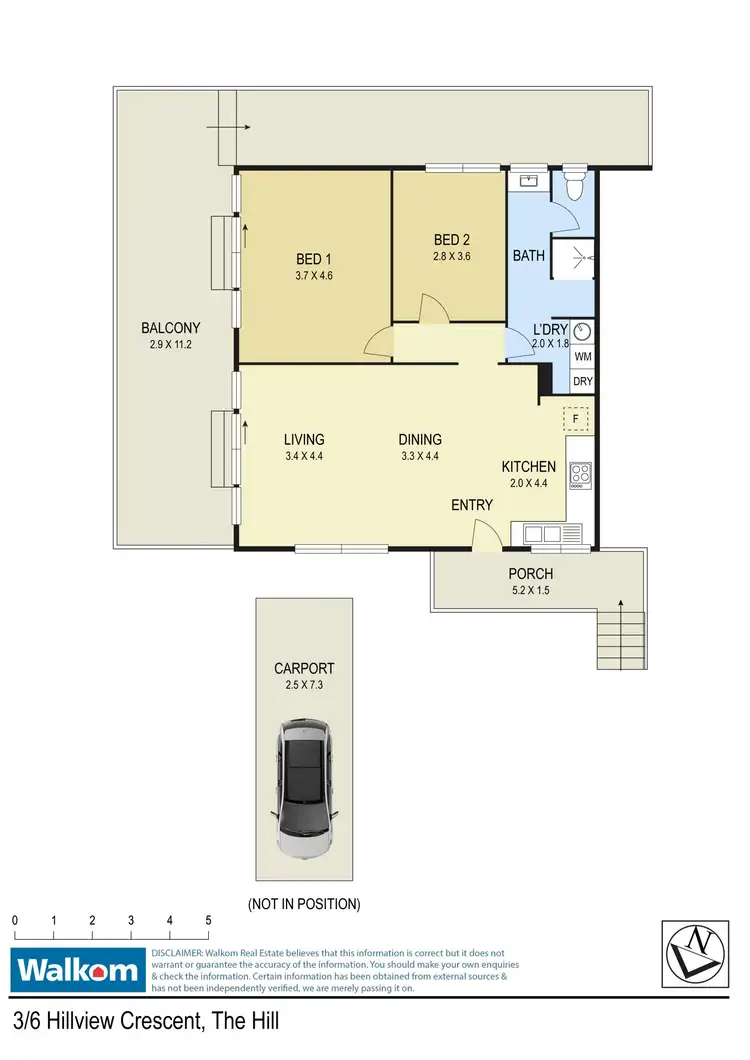 Floorplan of Homely apartment listing, 3/6 Hillview Crescent, The Hill NSW 2300