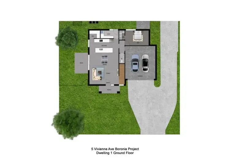 Floorplan of Homely townhouse listing, 1/5 Vivienne Avenue, Boronia VIC 3155