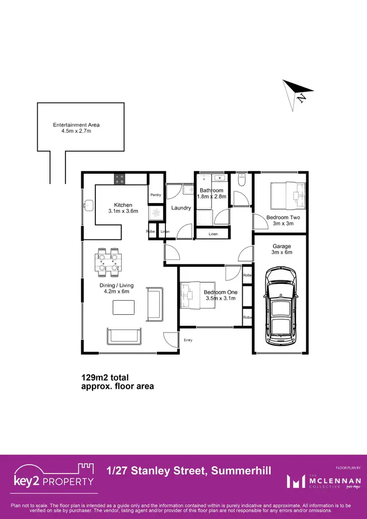 Floorplan of Homely unit listing, 1/27 Stanley Street, Summerhill TAS 7250
