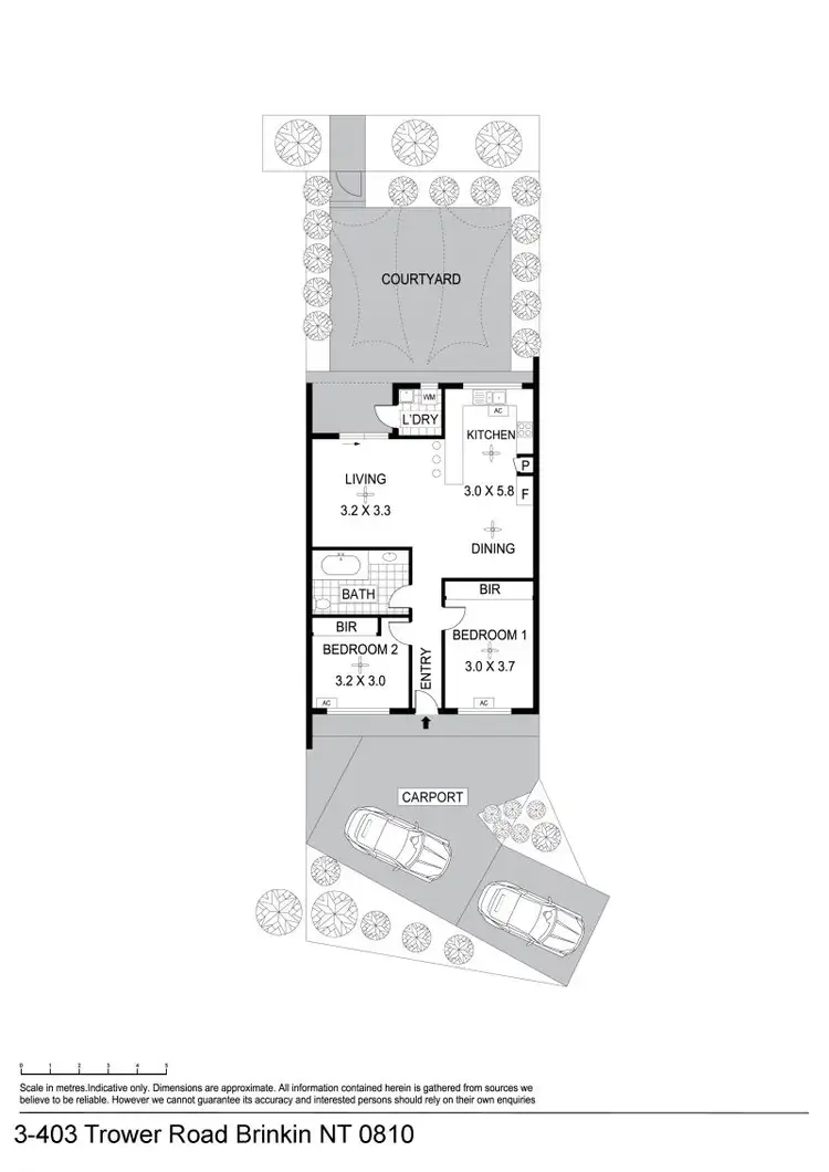 Floorplan of Homely unit listing, 3/403 Trower Road, Brinkin NT 810