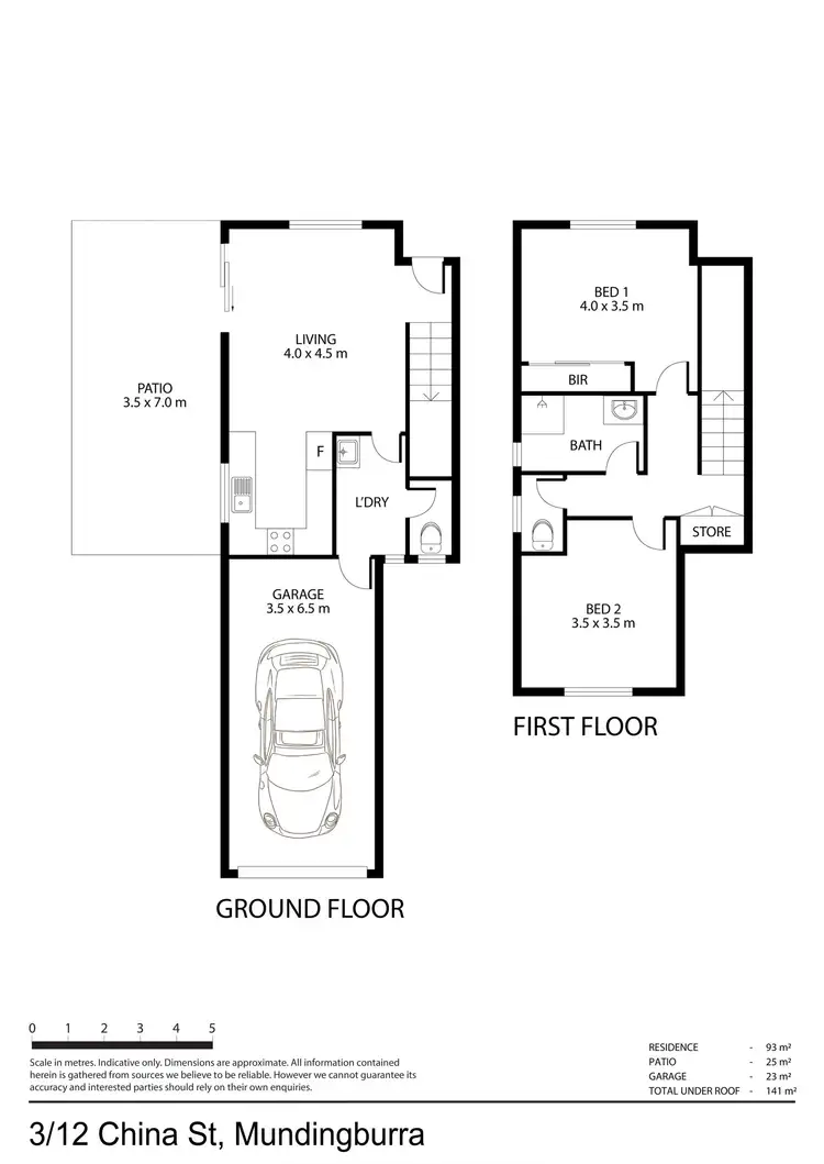 Floorplan of Homely townhouse listing, 3/12 China Street, Mundingburra QLD 4812