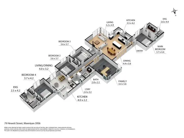 Floorplan of Homely rural property listing, 79 Hewett Street, Meeniyan VIC 3956