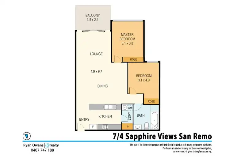 Floorplan of Homely unit listing, 7/4 Sapphire View, San Remo VIC 3925
