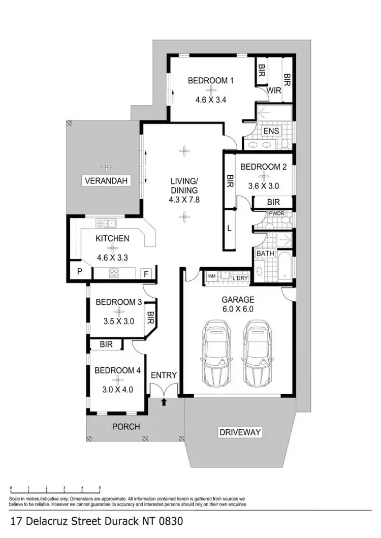 Floorplan of Homely house listing, 17 Delacruz Street, Durack NT 830