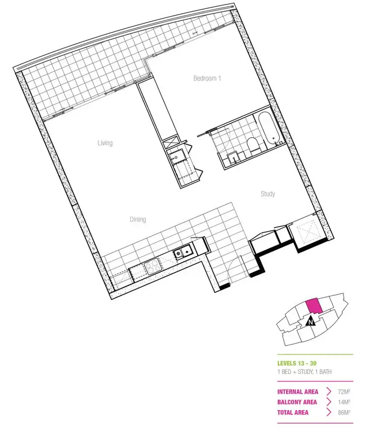 Floorplan of Homely apartment listing, 31509/9 Lawson Street, Southport QLD 4215