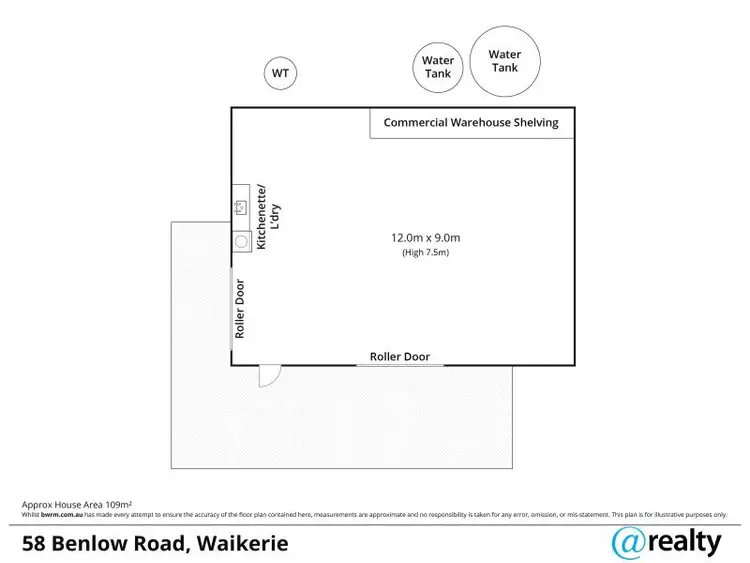 Floorplan of Homely rural property listing, 58 Benlow Road, Waikerie SA 5330