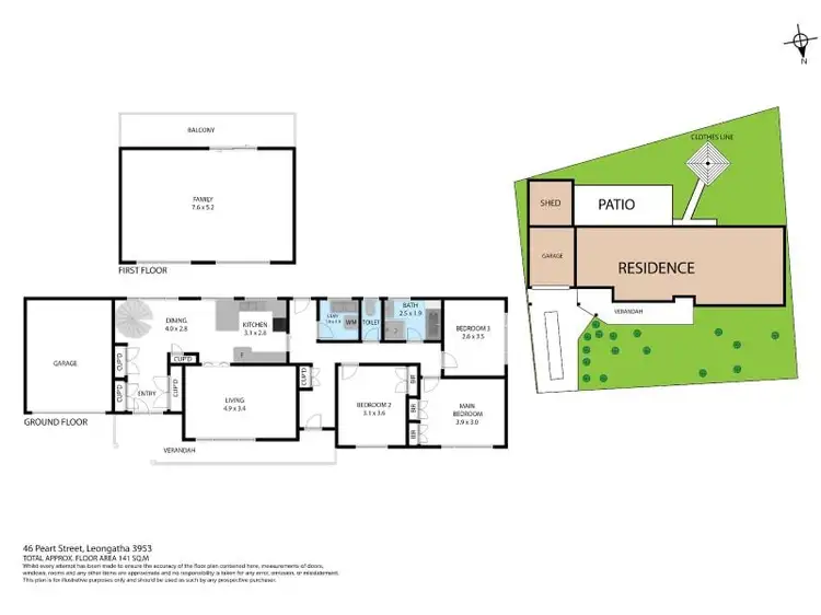 Floorplan of Homely house listing, 46 Peart Street, Leongatha VIC 3953