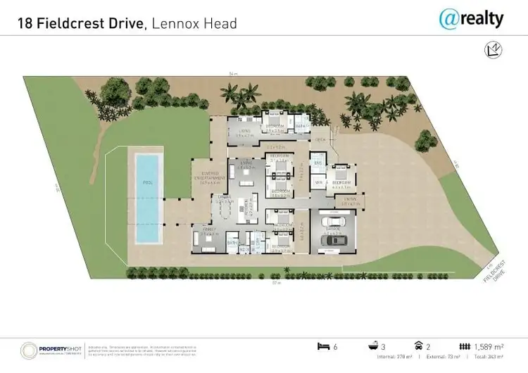 Floorplan of Homely house listing, 18 Fieldcrest Drive, Lennox Head NSW 2478