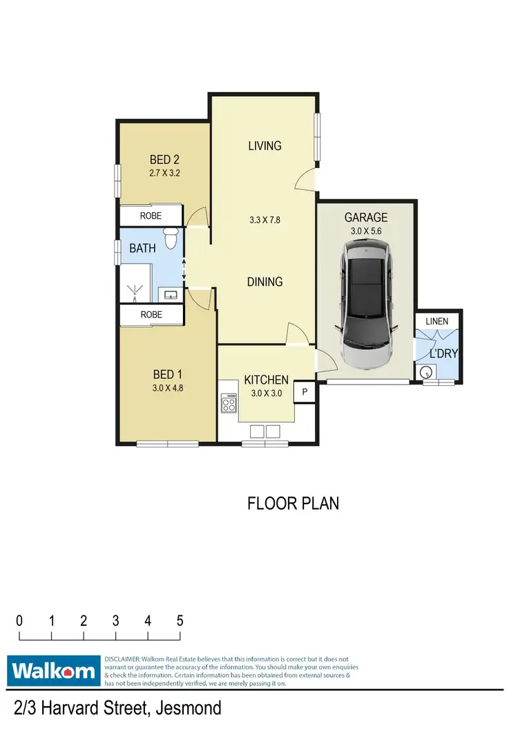 Floorplan of Homely unit listing, 2/3 Harvard Close, Jesmond NSW 2299