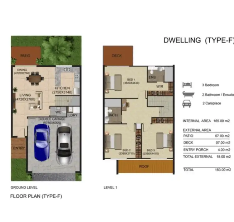 Floorplan of Homely townhouse listing, 34/10 Riverview Road, Nerang QLD 4211