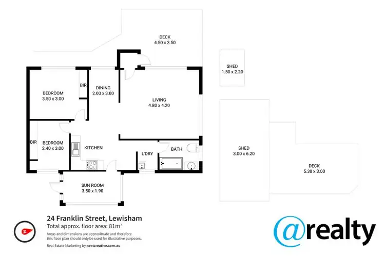 Floorplan of Homely house listing, 24 Franklin Street, Lewisham TAS 7173