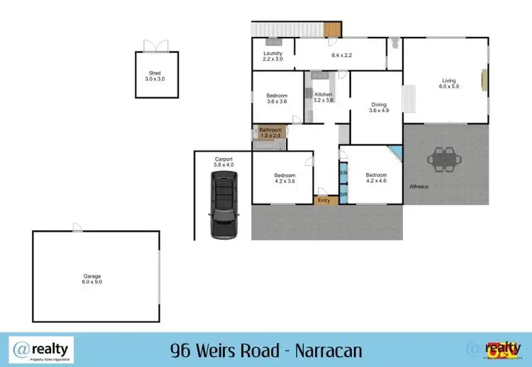 Floorplan of Homely house listing, 96 Weirs Road, Narracan VIC 3824