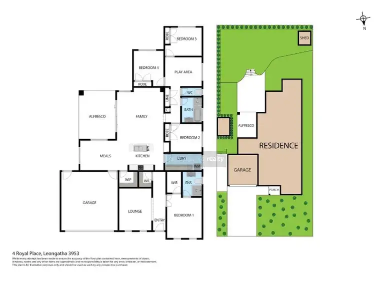 Floorplan of Homely house listing, 4 Royal Place, Leongatha VIC 3953
