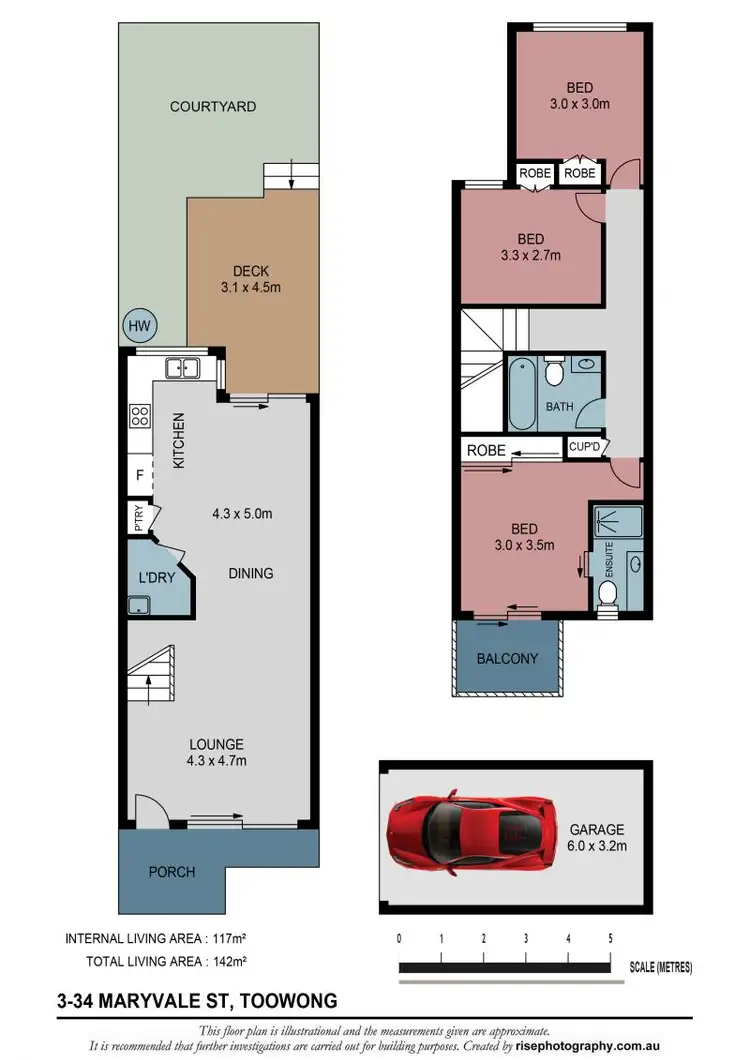 Floorplan of Homely townhouse listing, 3/34 Maryvale Street, Toowong QLD 4066