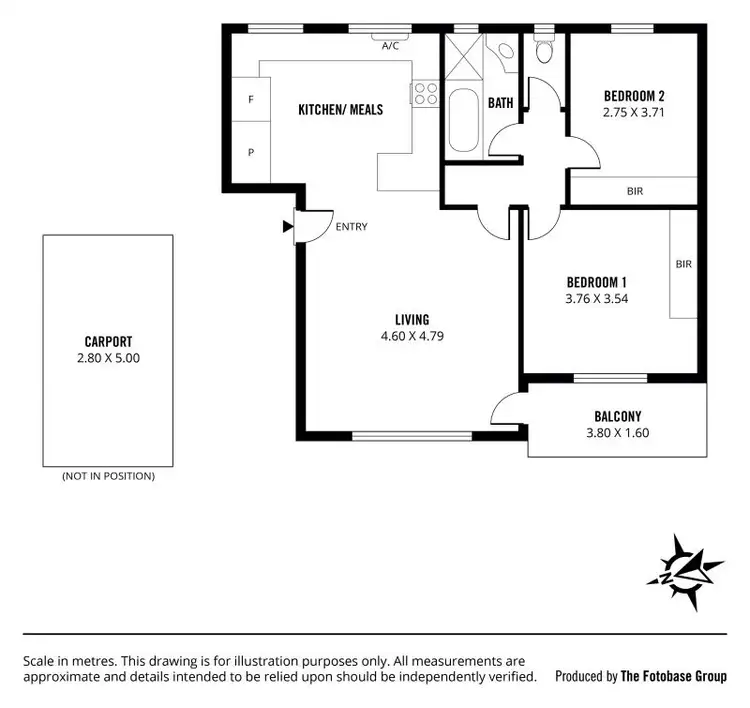Floorplan of Homely unit listing, 4/1 Yarrum Grove, Somerton Park SA 5044