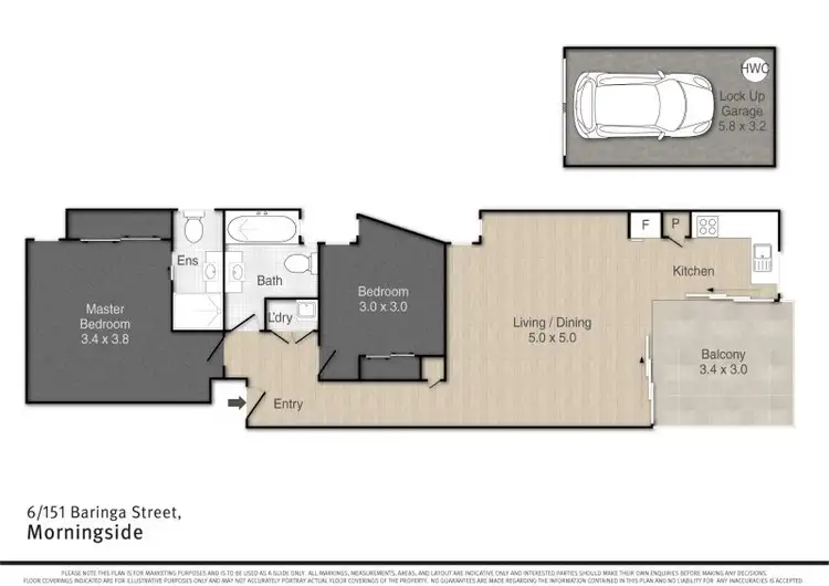 Floorplan of Homely apartment listing, 6/151 Baringa Street, Morningside QLD 4170