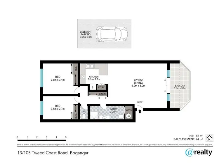 Floorplan of Homely unit listing, 13/6-8 Hastings Road, Bogangar NSW 2488