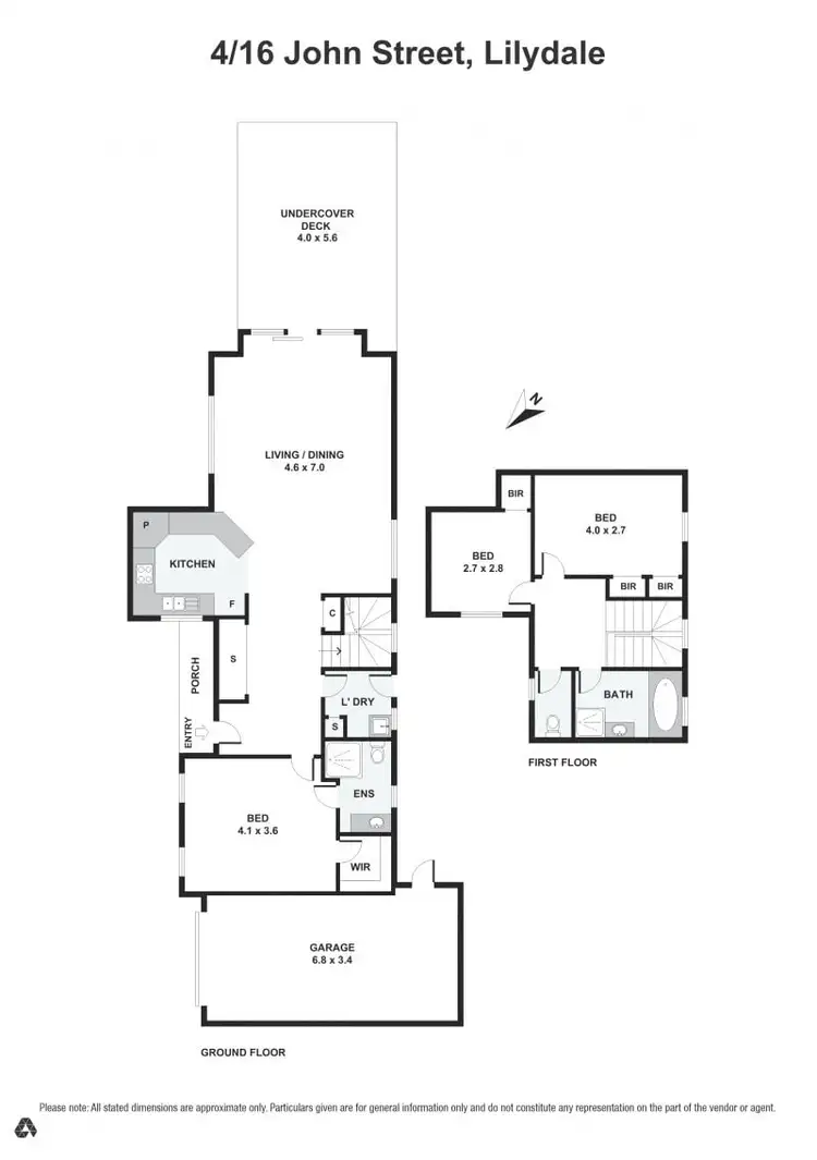 Floorplan of Homely townhouse listing, 4/16 John Street, Lilydale VIC 3140