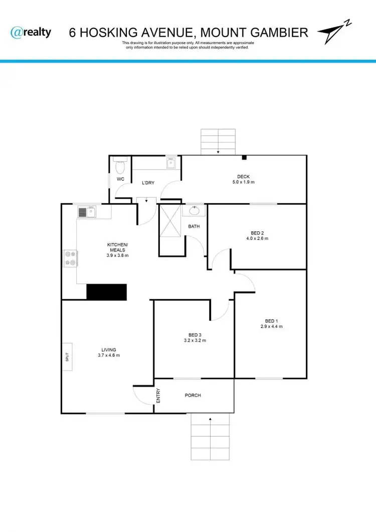 Floorplan of Homely house listing, 6 Hosking Avenue, Mount Gambier SA 5290