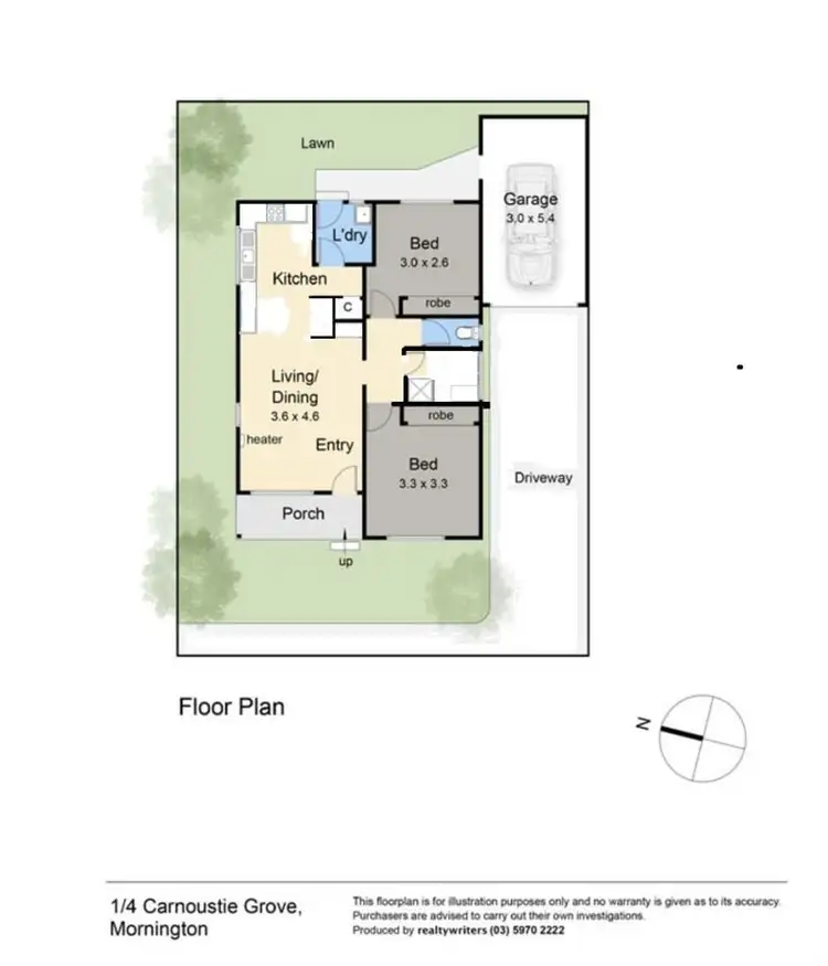 Floorplan of Homely unit listing, 1/4 Carnoustie Grove, Mornington VIC 3931