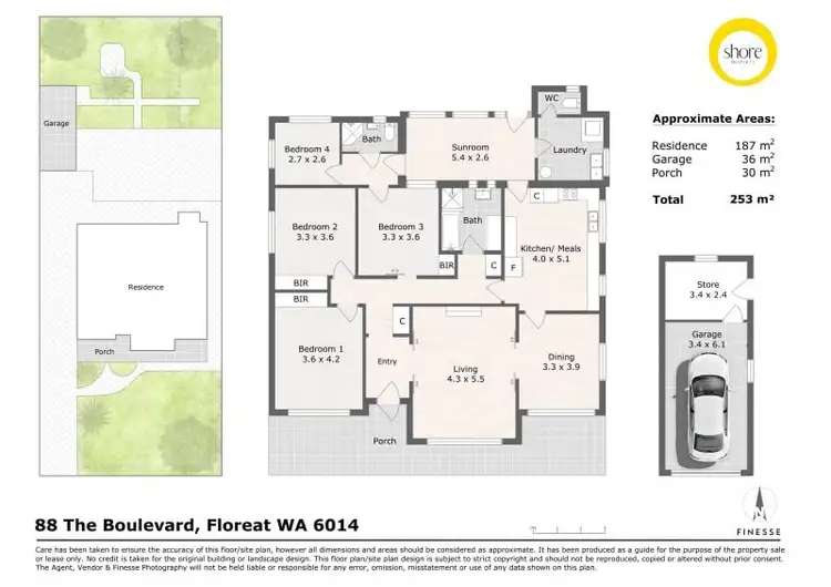 Floorplan of Homely house listing, 88 The Boulevard, Floreat WA 6014